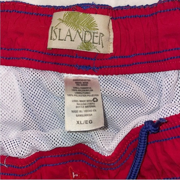 Men's Islander Blue Swim Shorts - Picture 3 of 3